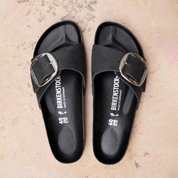MADRID BIG BUCKLE - BLACK - LEATHER