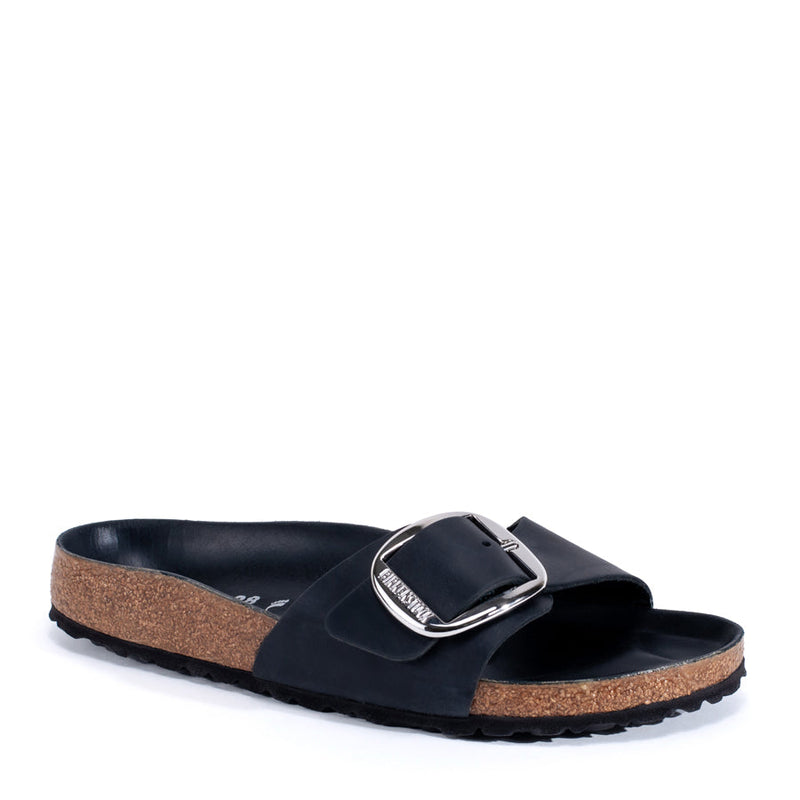 MADRID BIG BUCKLE - BLACK - LEATHER