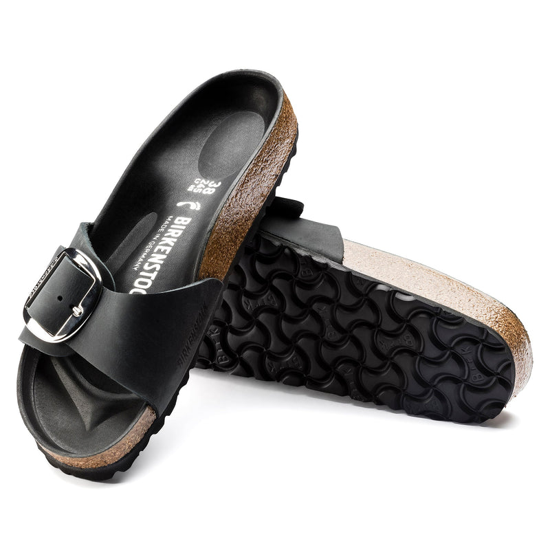 MADRID BIG BUCKLE - BLACK - LEATHER
