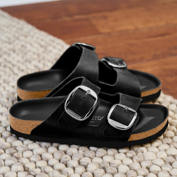 ARIZONA BIG BUCKLE - BLACK - OIL LEATHER