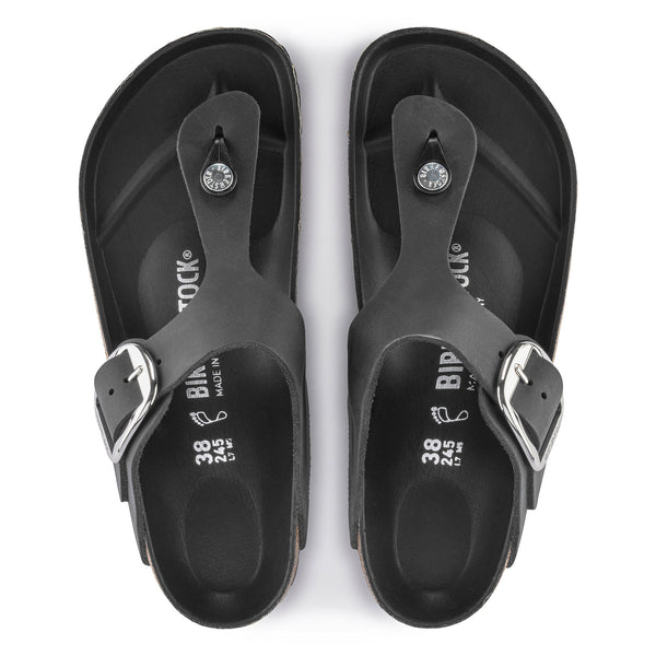 GIZEH BIG BUCKLE - BLACK - OIL LEATHER