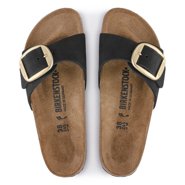MADRID BIG BUCKLE - BLACK - NUBUCK