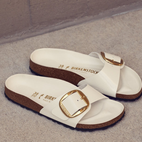 MADRID BIG BUCKLE - ECRU - LEATHER